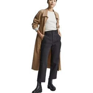 Everlane 00 The CROPPED STRAIGHT LEG Women Black High-Rise Pants Cotton Denim